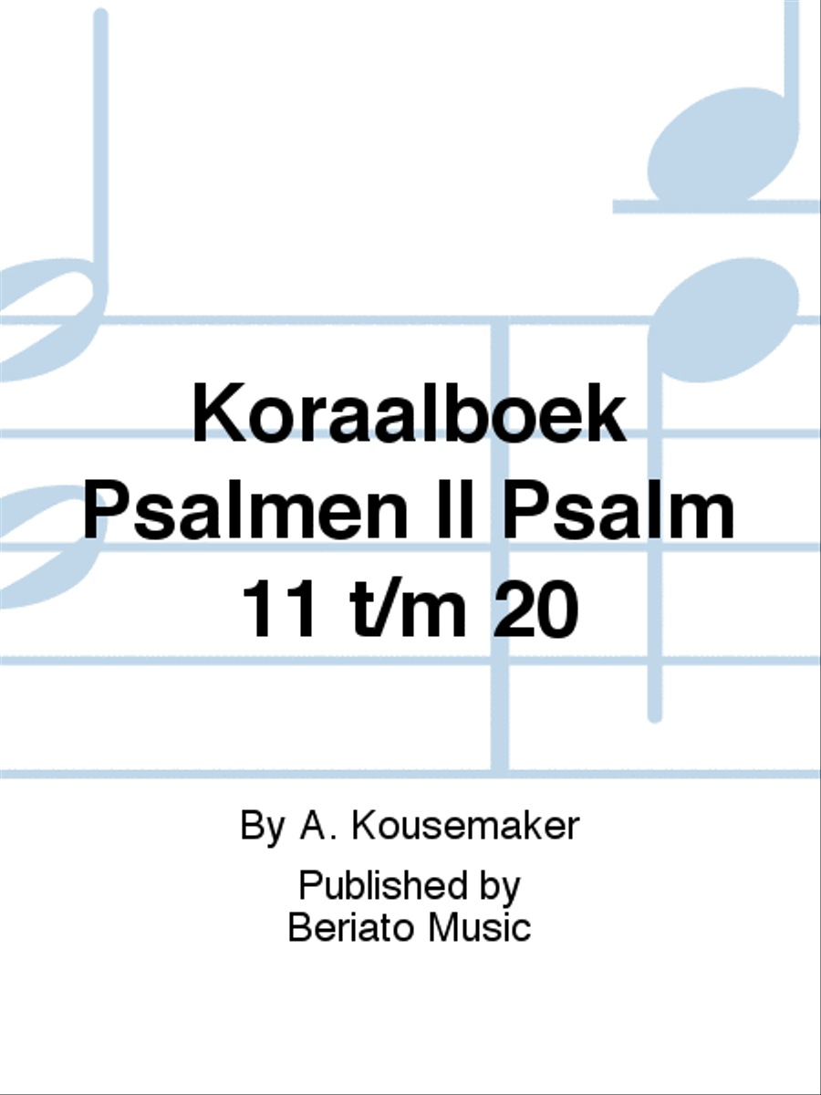 Koraalboek Psalmen II Psalm 11 t/m 20 Organ scores gallery preview page 1