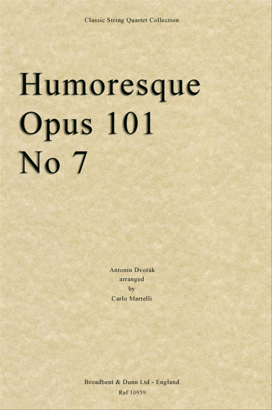Humoresque, Opus 101 No. 7 String Quartet scores gallery preview page 1
