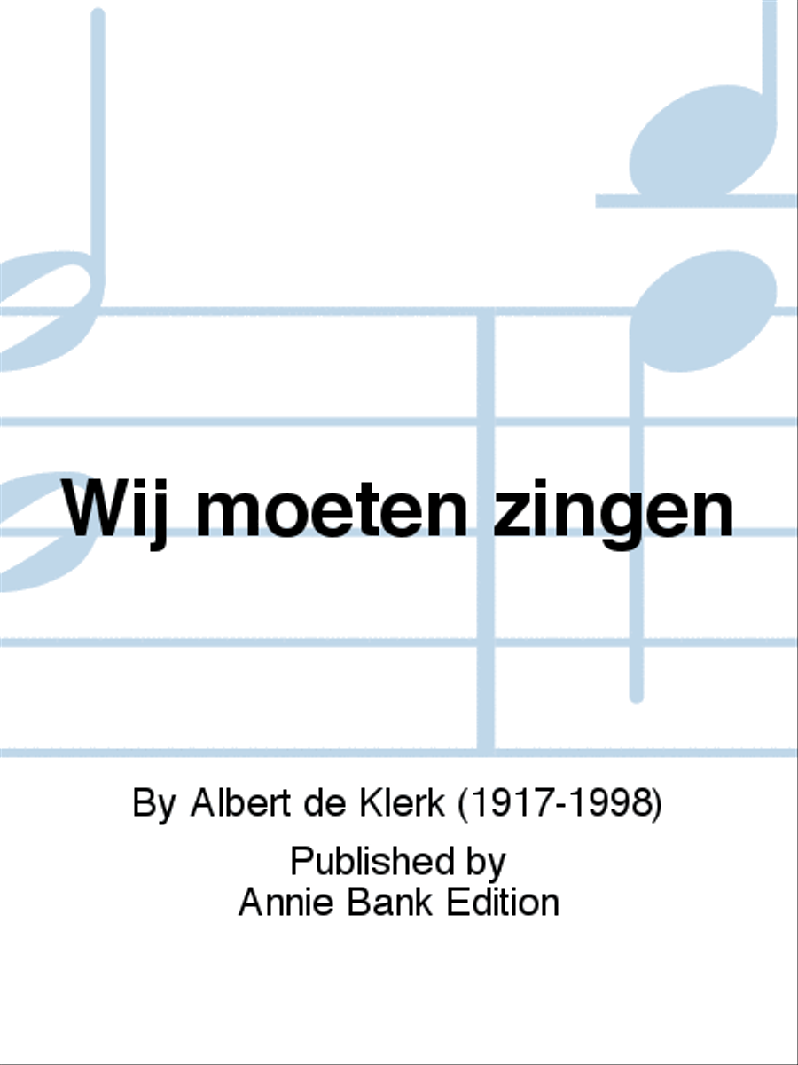 Wij moeten zingen Choir scores gallery preview page 1