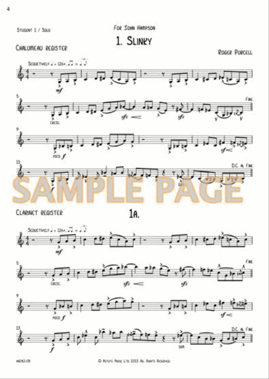Low Down Jazz Woodwind Duet scores gallery preview page 3