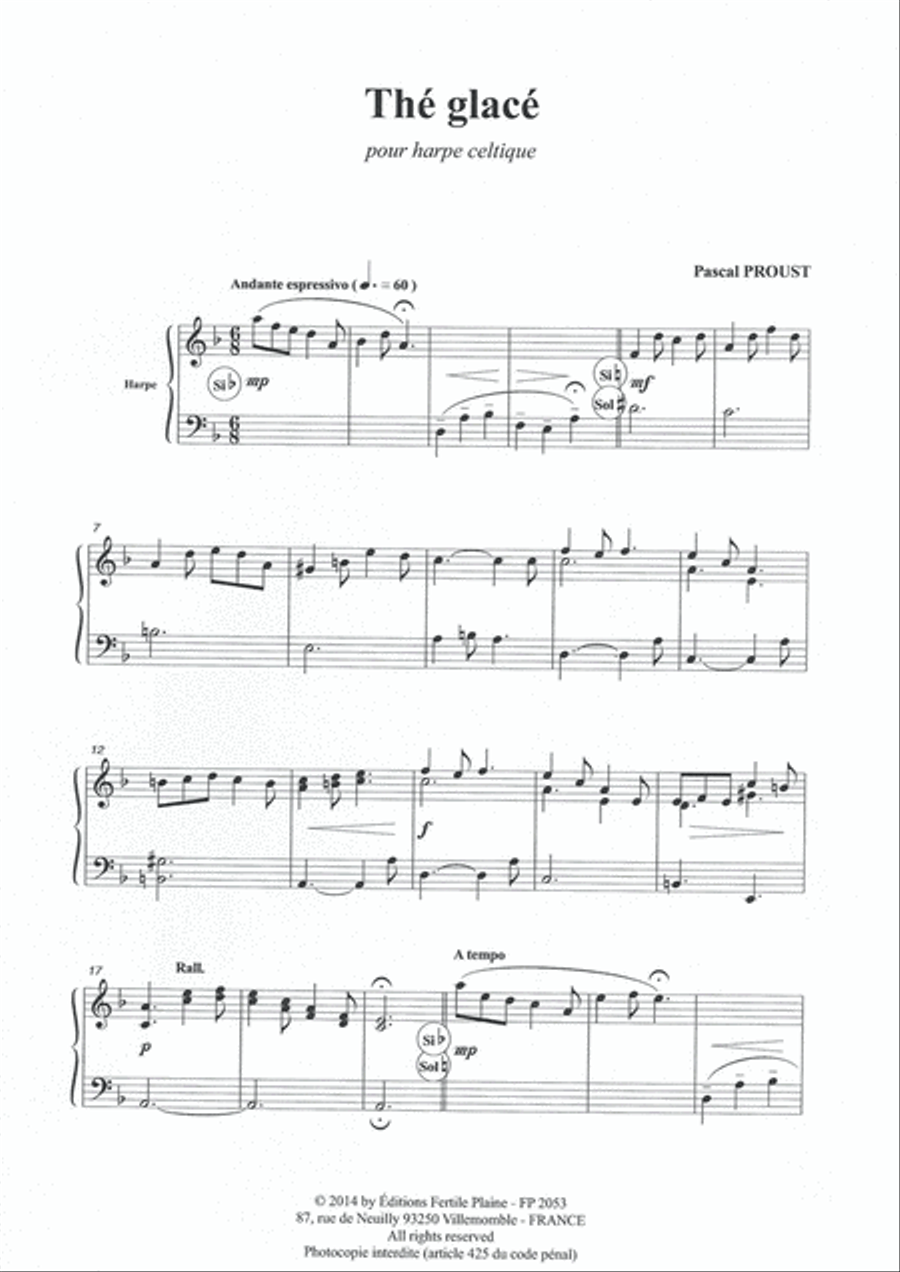 Thé Glacé Harp scores gallery preview page 1