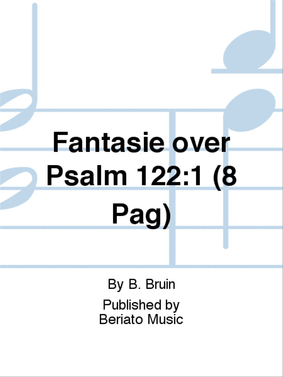 Fantasie over Psalm 122:1 (8 Pag) Organ scores gallery preview page 1