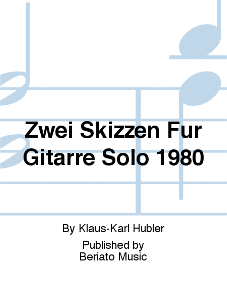 Zwei Skizzen Für Gitarre Solo 1980 Guitar scores gallery preview page 1