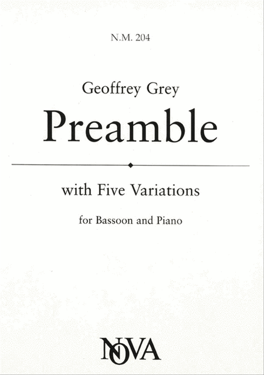 Preamble Bassoon Solo scores gallery preview page 1
