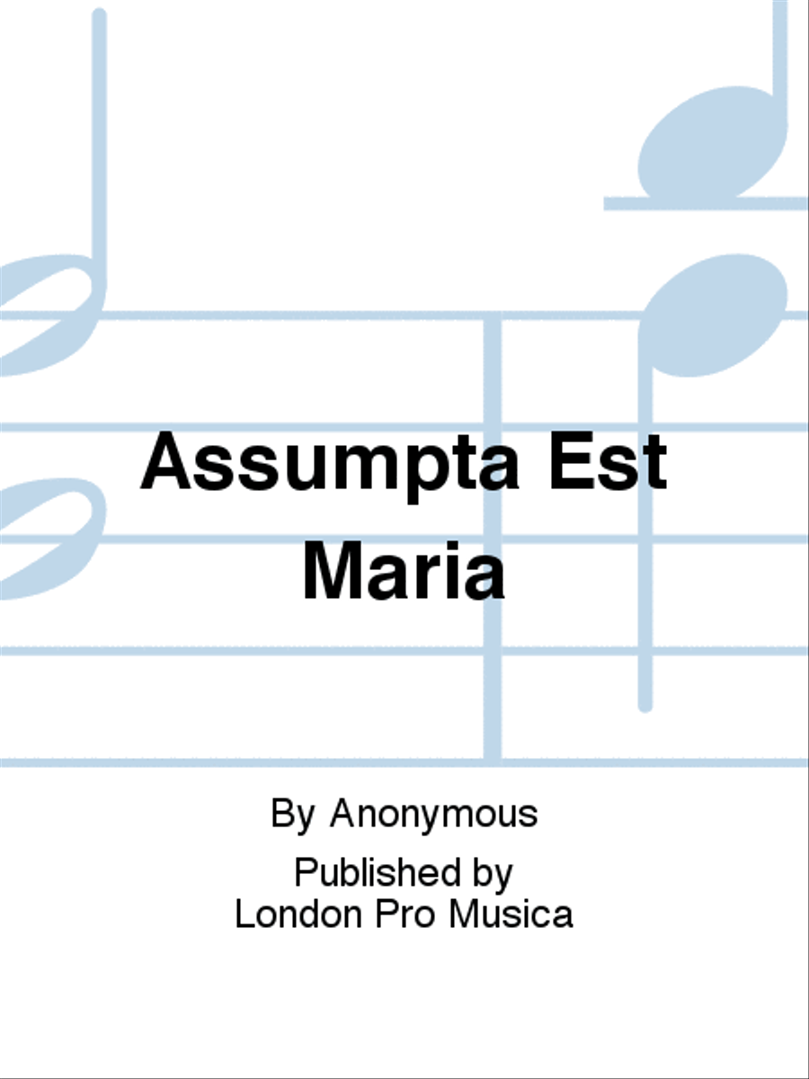 Assumpta Est Maria Set of Parts scores gallery preview page 1