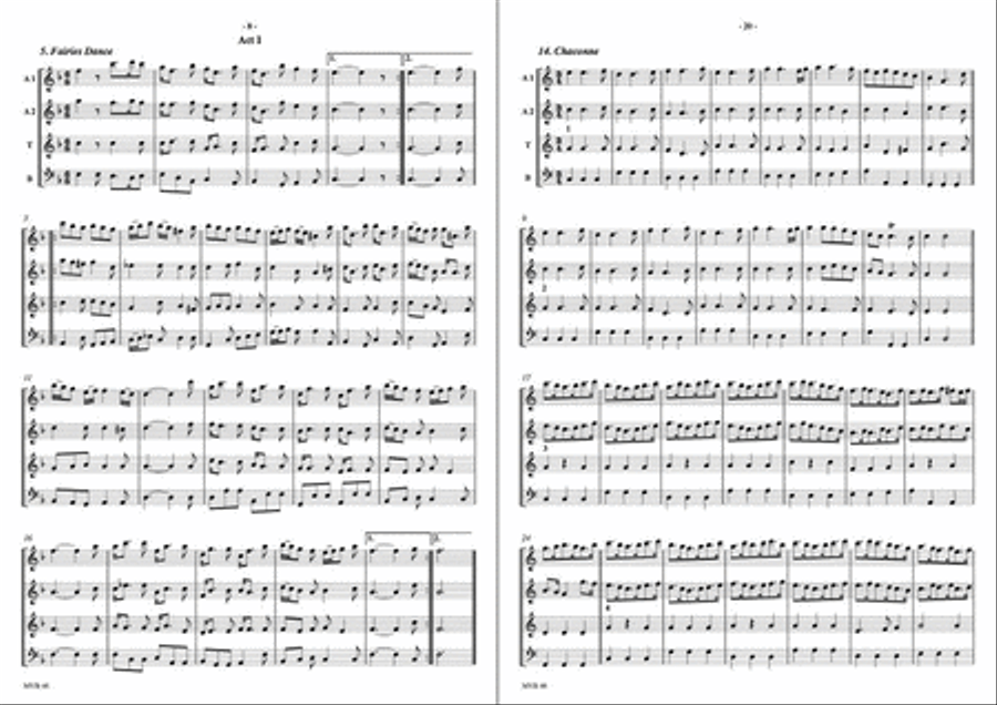 The Fairy Queen 4-Part scores gallery preview page 2