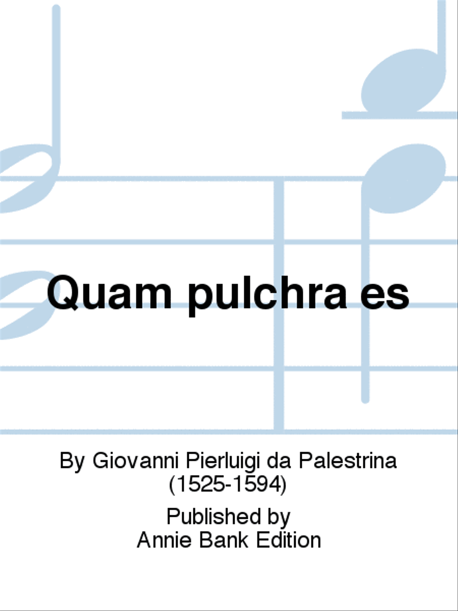 Quam pulchra es Choir scores gallery preview page 1