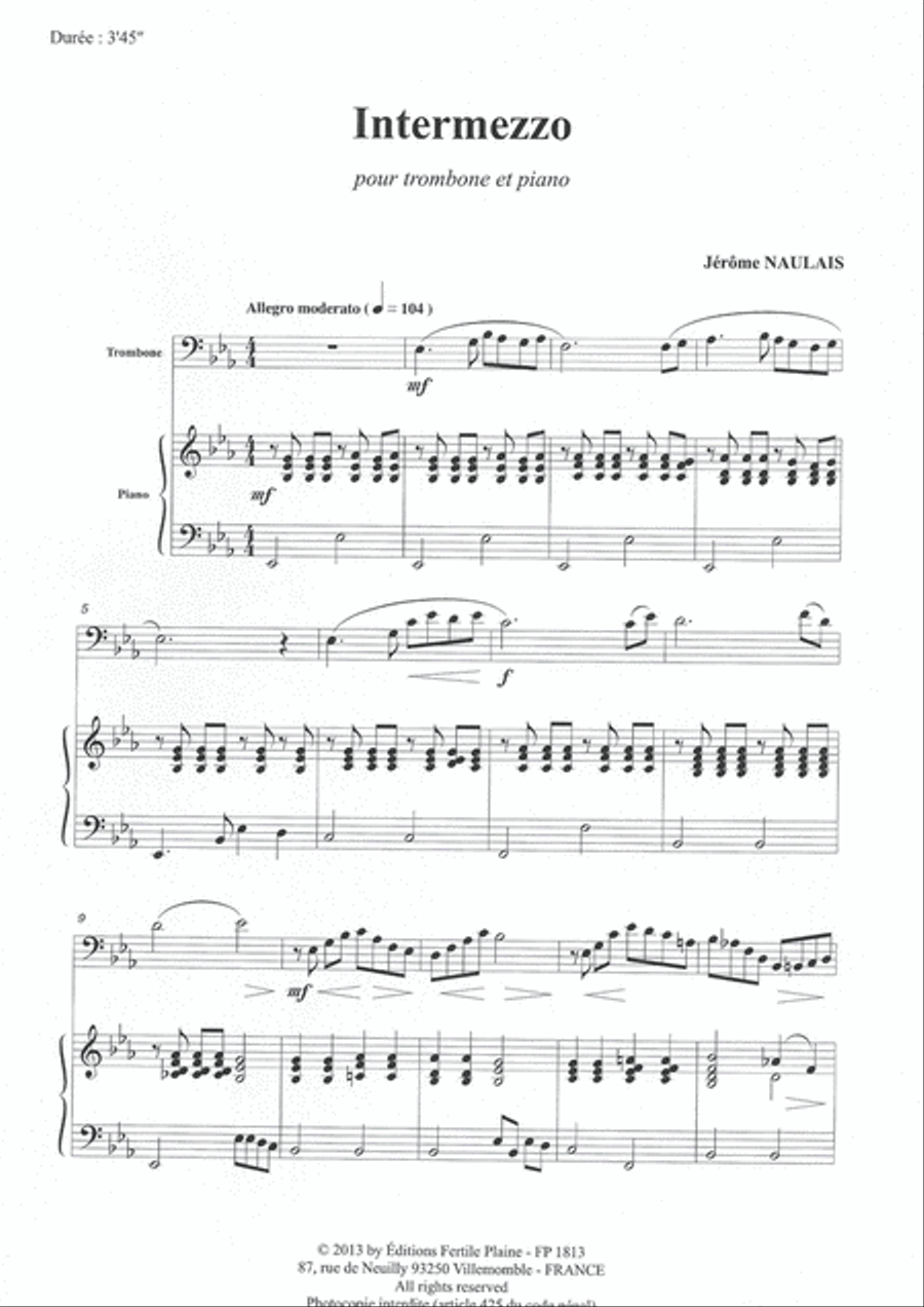 Intermezzo Piano Accompaniment scores gallery preview page 1