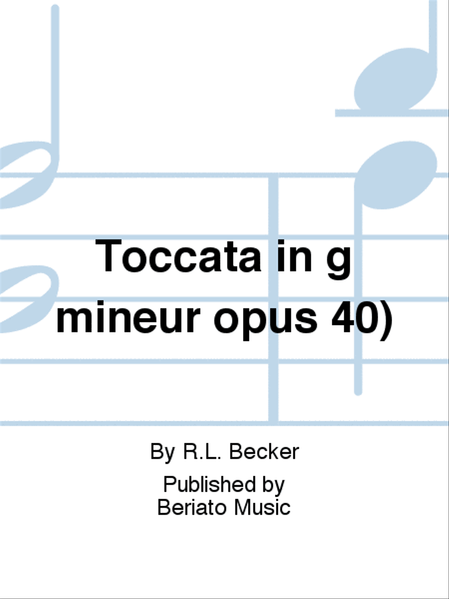 Toccata in g mineur opus 40) Organ scores gallery preview page 1