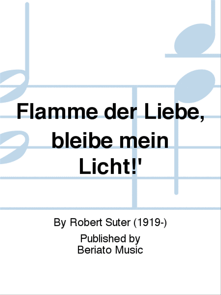 Flamme der Liebe, bleibe mein Licht!' Choir scores gallery preview page 1