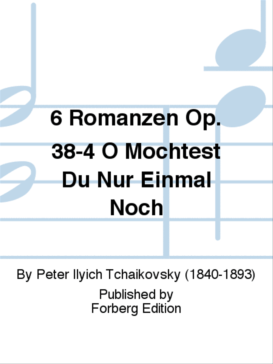 6 Romanzen Op. 38-4 O Möchtest Du Nur Einmal Noch School and Community scores gallery preview page 1