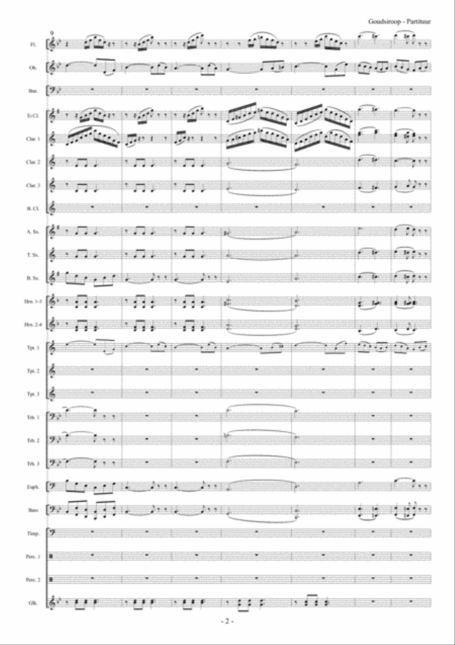 Goudsiroop Goudsiroop Concert Band scores gallery preview page 3