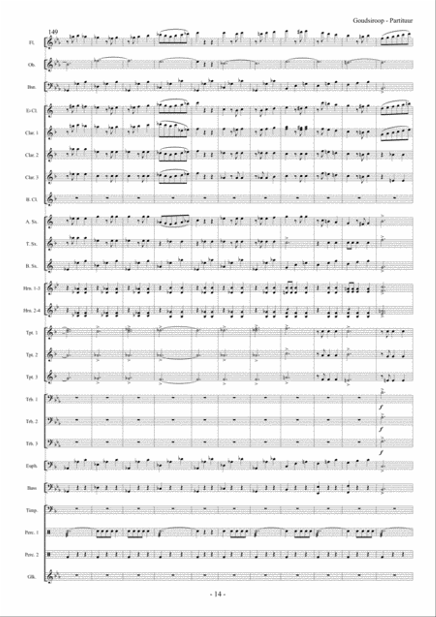 Goudsiroop Goudsiroop Concert Band scores gallery preview page 15