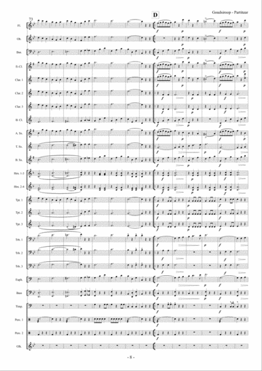 Goudsiroop Goudsiroop Concert Band scores gallery preview page 9