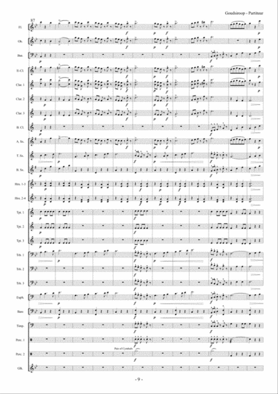 Goudsiroop Goudsiroop Concert Band scores gallery preview page 10