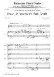 Behold Bless Ye The Lord
