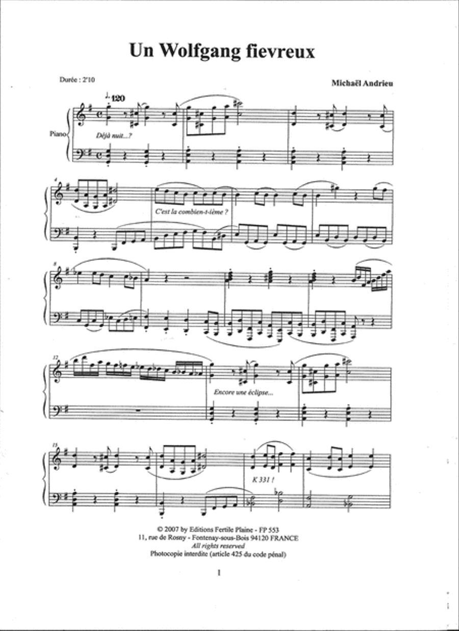 3 Plagiats Piano Solo scores gallery preview page 1