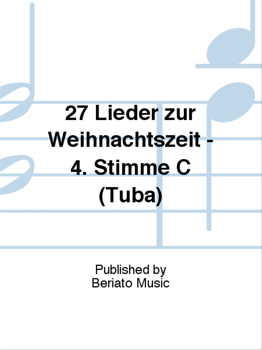 27 Lieder zur Weihnachtszeit - 3. Stimme Sib Concert Band scores gallery preview page 1