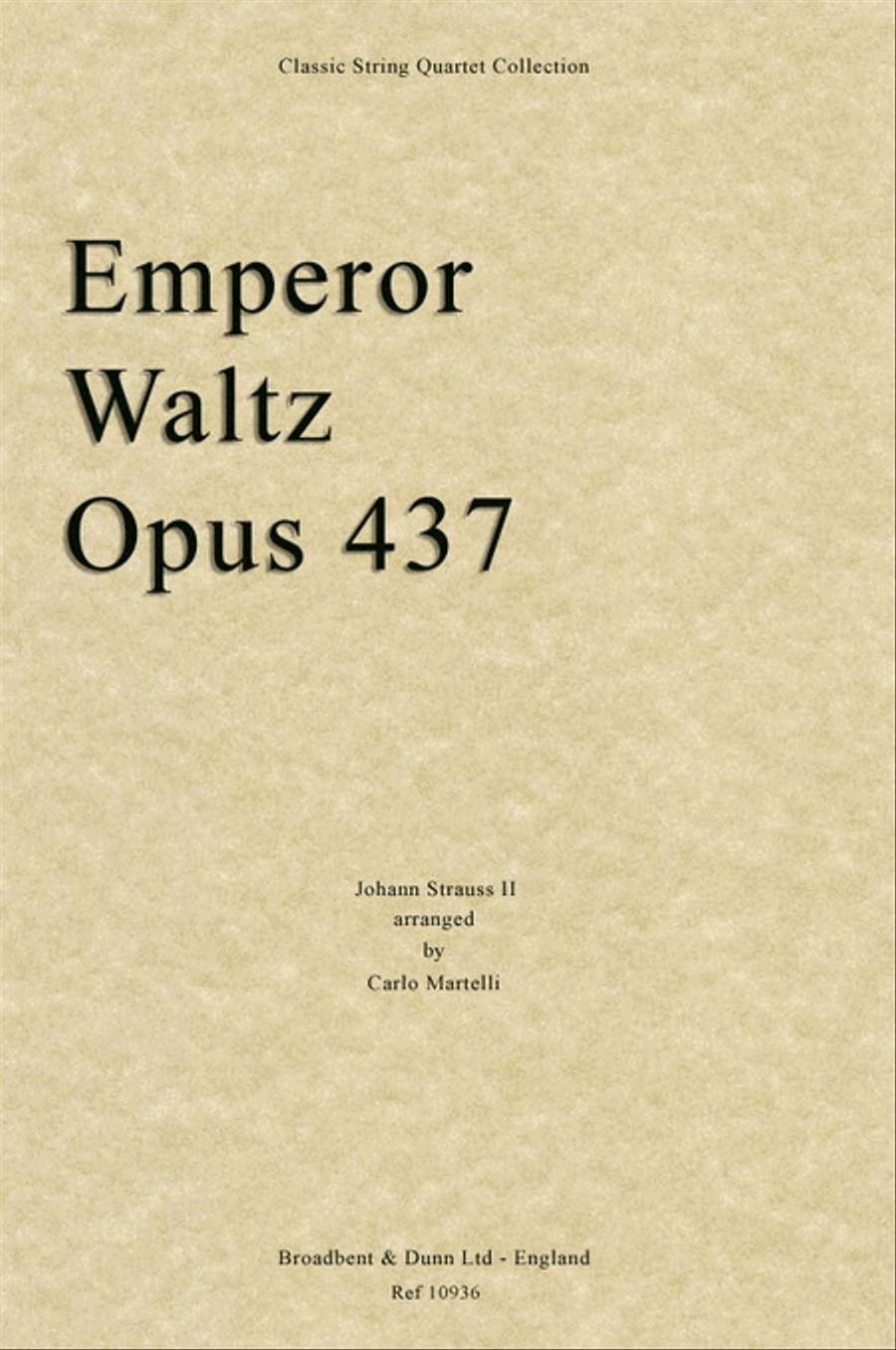 Emperor Waltz, Opus 437 String Quartet scores gallery preview page 1