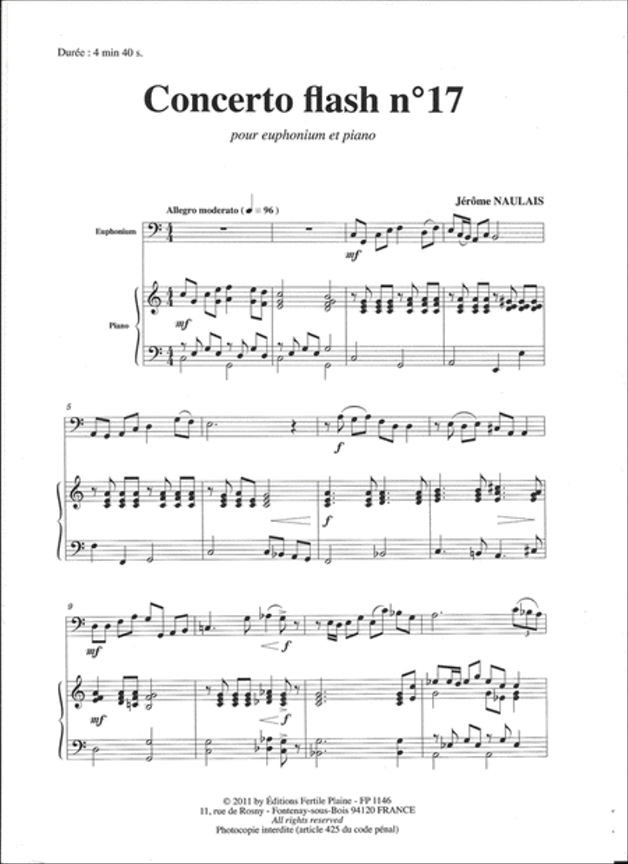 Concerto Flash N° 17 Euphonium scores gallery preview page 1