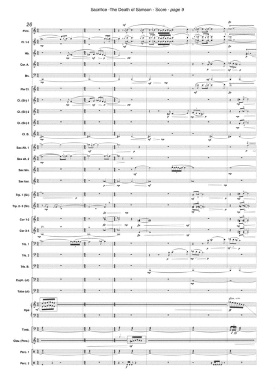 Sacrifice - The Death Of Samson Concert Band scores gallery preview page 6
