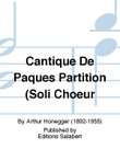 Cantique De Paques Partition (Soli Choeur