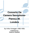 Concerto Da Camera Saxophone-Piano(J.M. Londeix