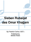 Sieben Rubaijat des Omar Khajjam