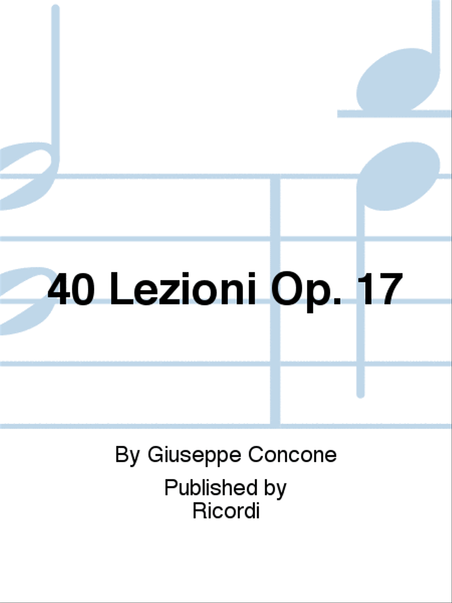 40 Lezioni Op. 17 scores gallery preview page 1
