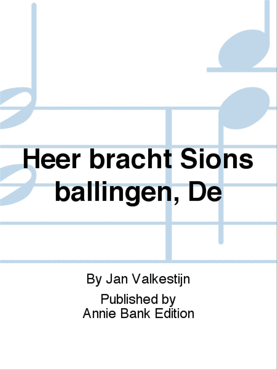 Heer bracht Sions ballingen, De 4-Part scores gallery preview page 1