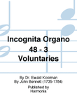 Incognita Organo 48 - 3 Voluntaries