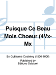 Puisque Ce Beau Mois Choeur (4Vx-Mx