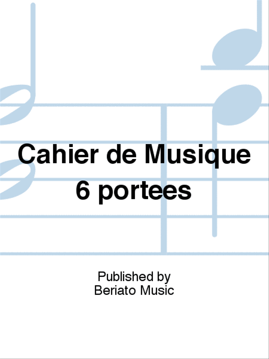 Cahier de Musique 6 portees School and Community scores gallery preview page 1