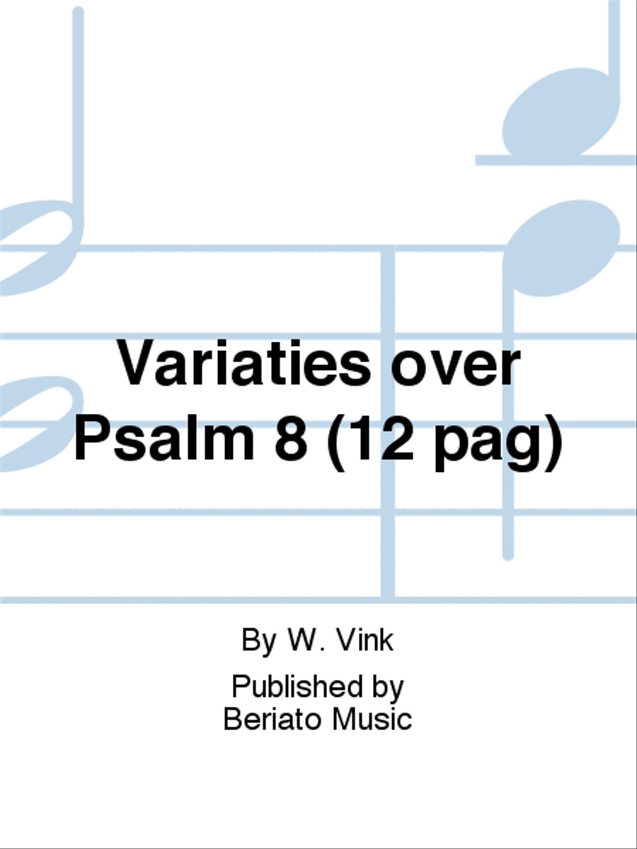 Variaties over Psalm 8 (12 pag) Organ scores gallery preview page 1