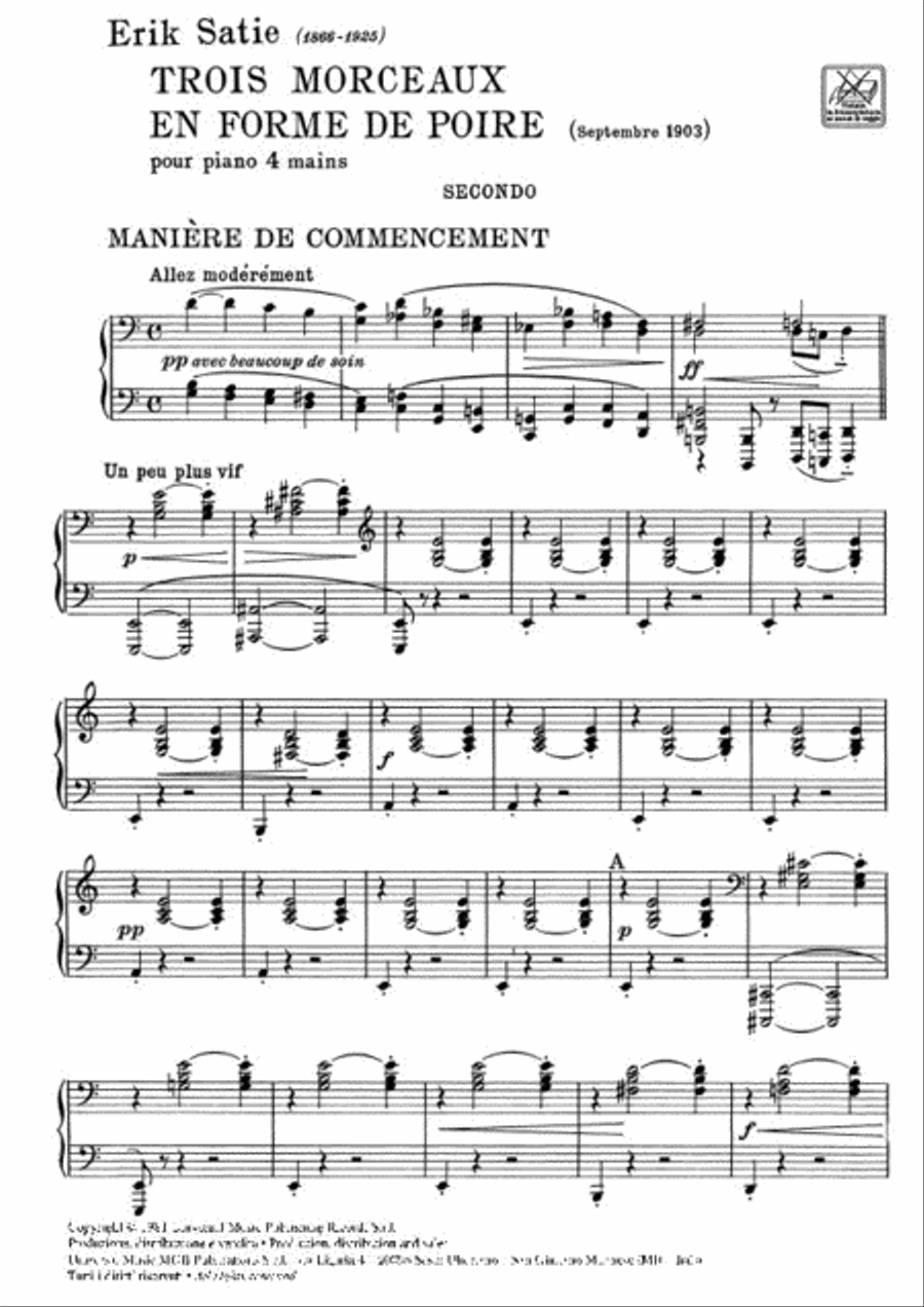 Trois Morceaux En Forme De Poire scores gallery preview page 2