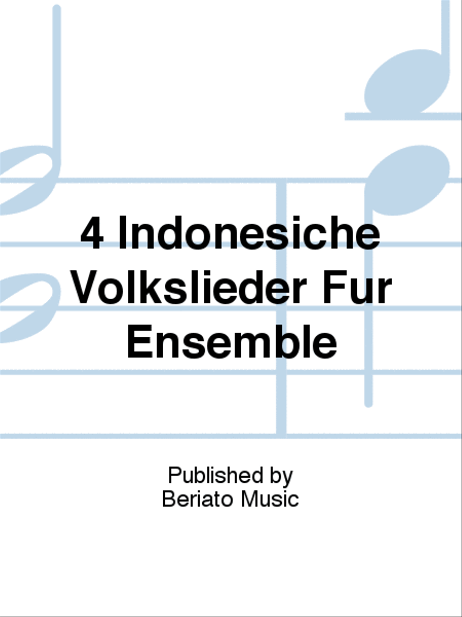 4 Indonesiche Volkslieder Für Ensemble Orchestra scores gallery preview page 1