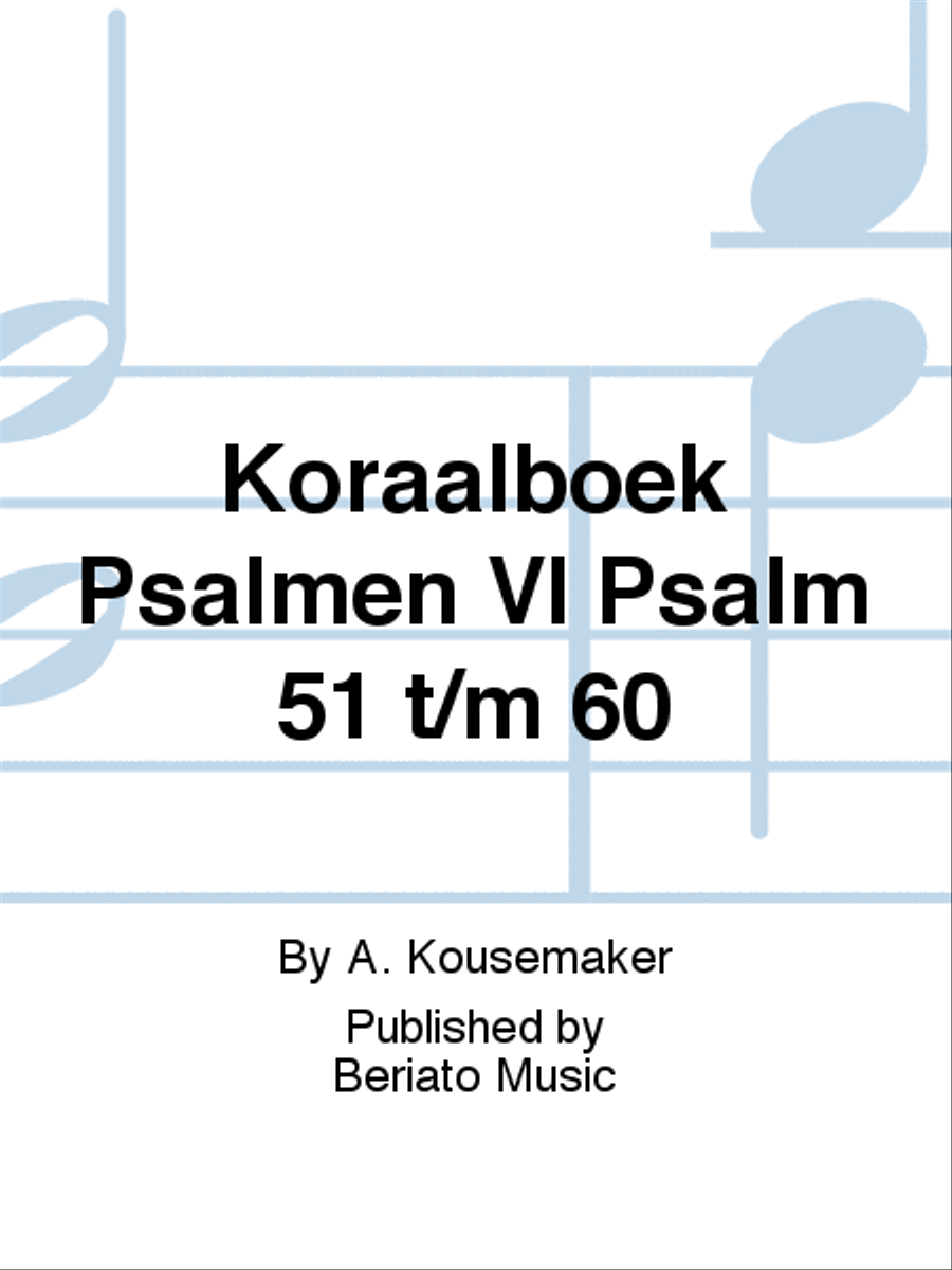 Koraalboek Psalmen VI Psalm 51 t/m 60 Organ scores gallery preview page 1
