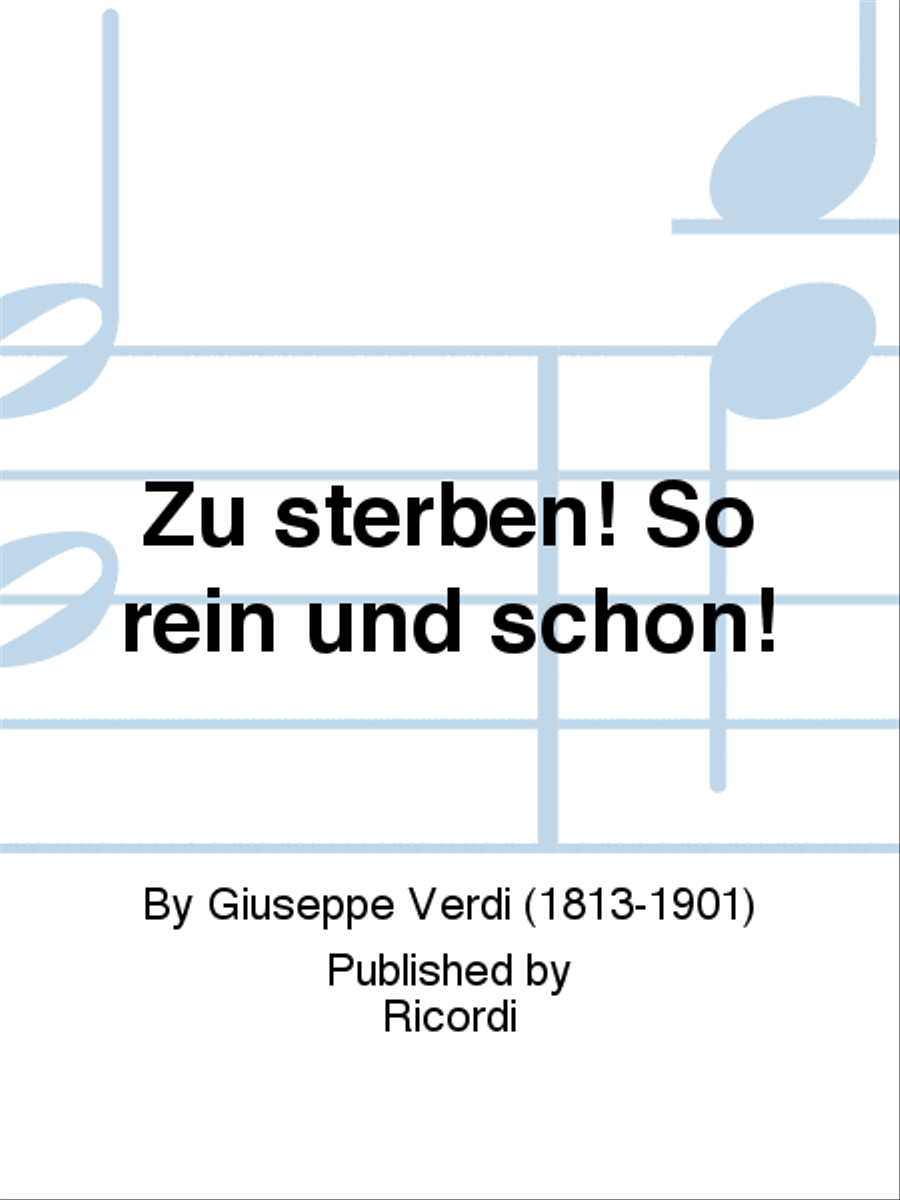 Zu sterben! So rein und schön! Voice Solo scores gallery preview page 1