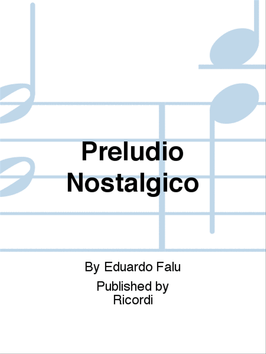 Preludio Nostalgico School and Community scores gallery preview page 1