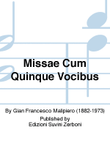 Missae Cum Quinque Vocibus