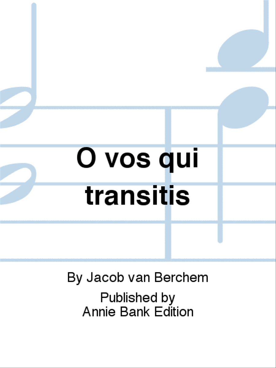 O vos qui transitis 4-Part scores gallery preview page 1