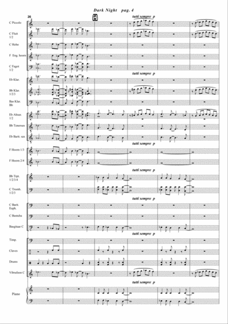 Dark Night Dark Night Concert Band scores gallery preview page 6