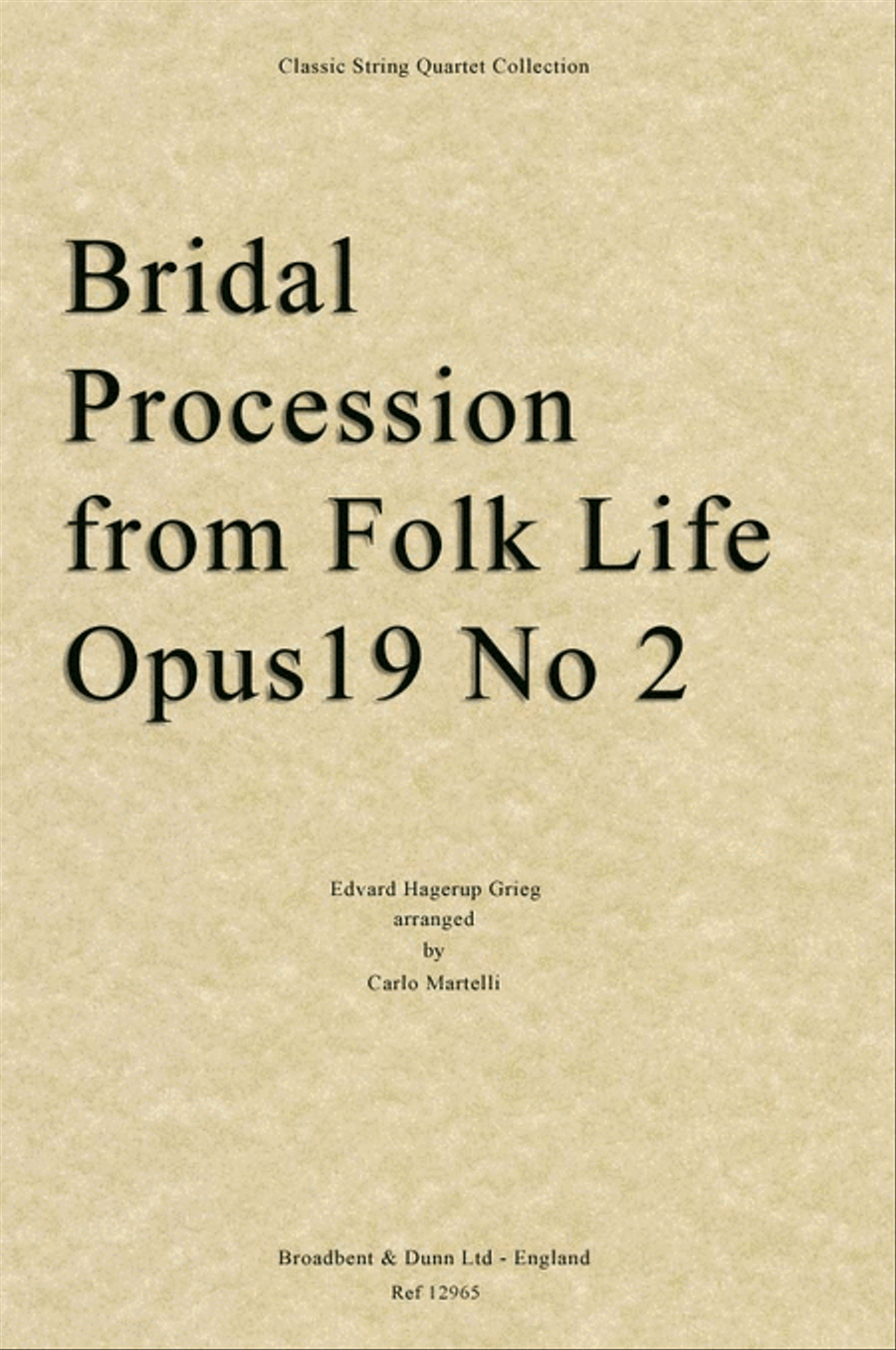 Bridal Procession from Folk Life, Opus 19 No. 2 String Quartet scores gallery preview page 1