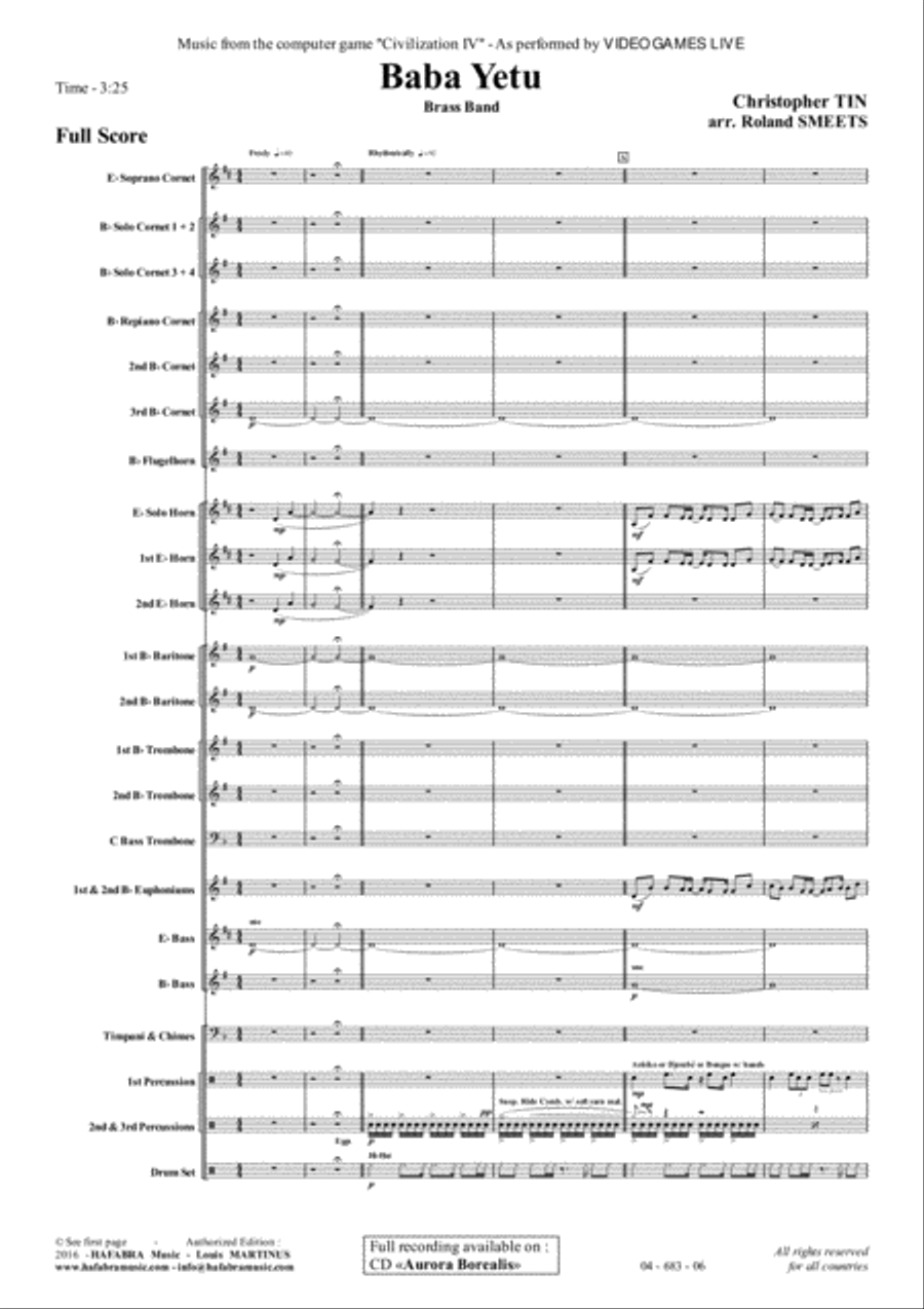 Baba Yetu Baba Yetu Brass Band scores gallery preview page 2