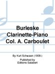 Burleske Clarinette-Piano Col. A. Carboulet