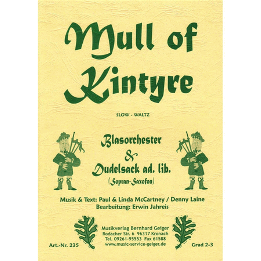Mull Of Kintyre Bagpipe scores gallery preview page 1