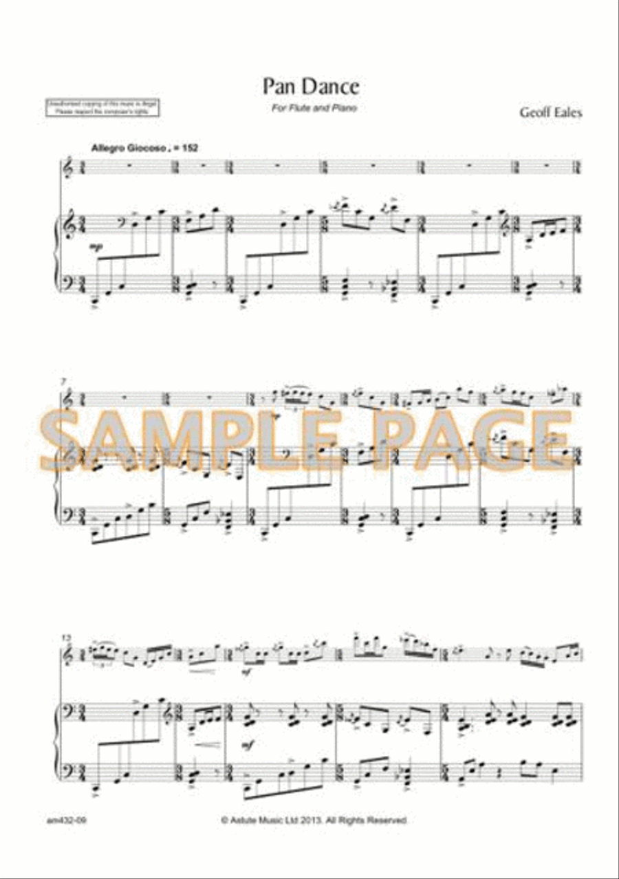 Pan Dance Flute Solo scores gallery preview page 2