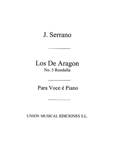 Los De Aragon Rondalla For Piano