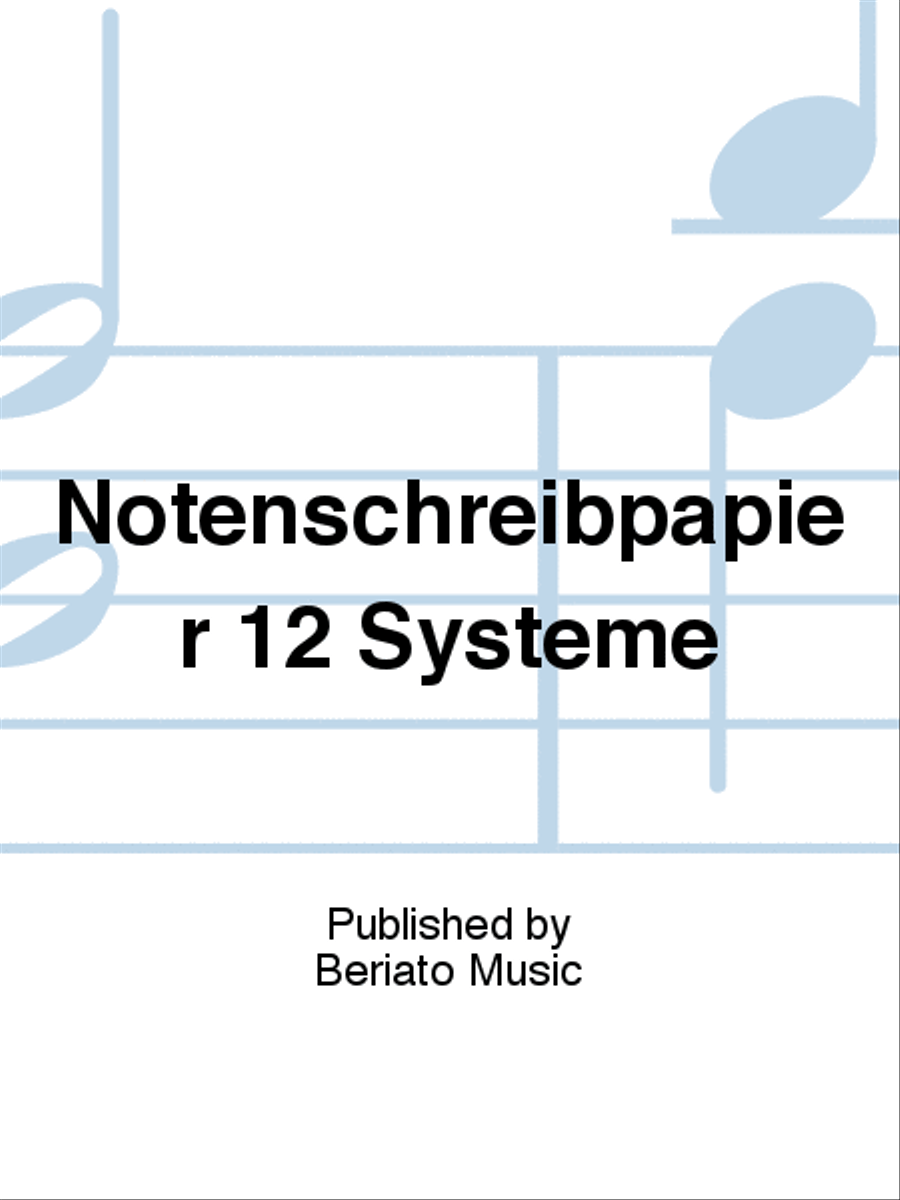 Notenschreibpapier 12 Systeme Collection / Songbook scores gallery preview page 1
