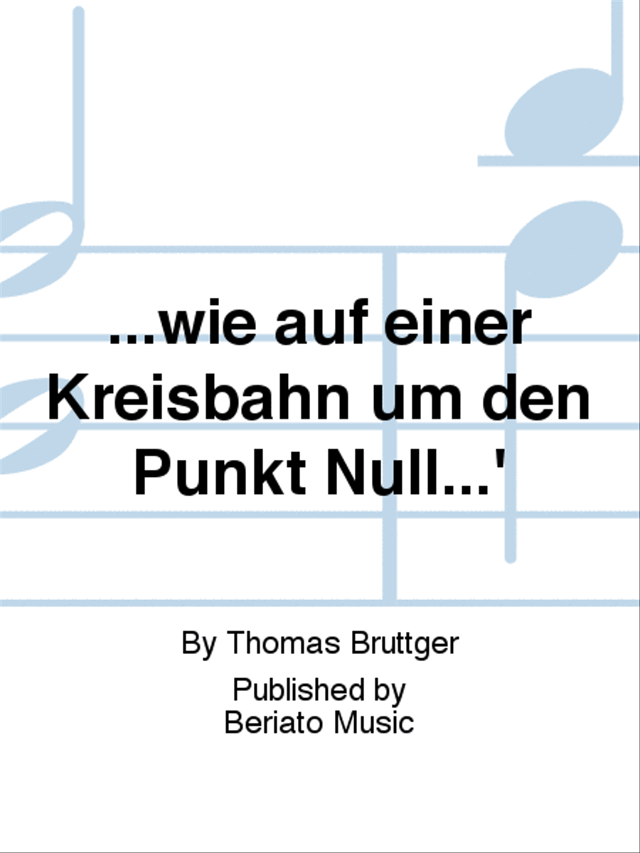 ...wie auf einer Kreisbahn um den Punkt Null... Orchestra scores gallery preview page 1
